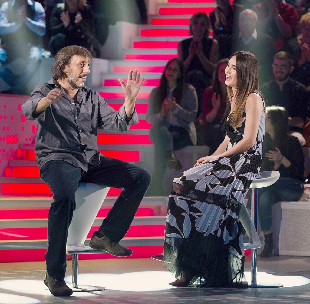 Massimo Ceccherini negli studi Mediaset ospite di Verissimo